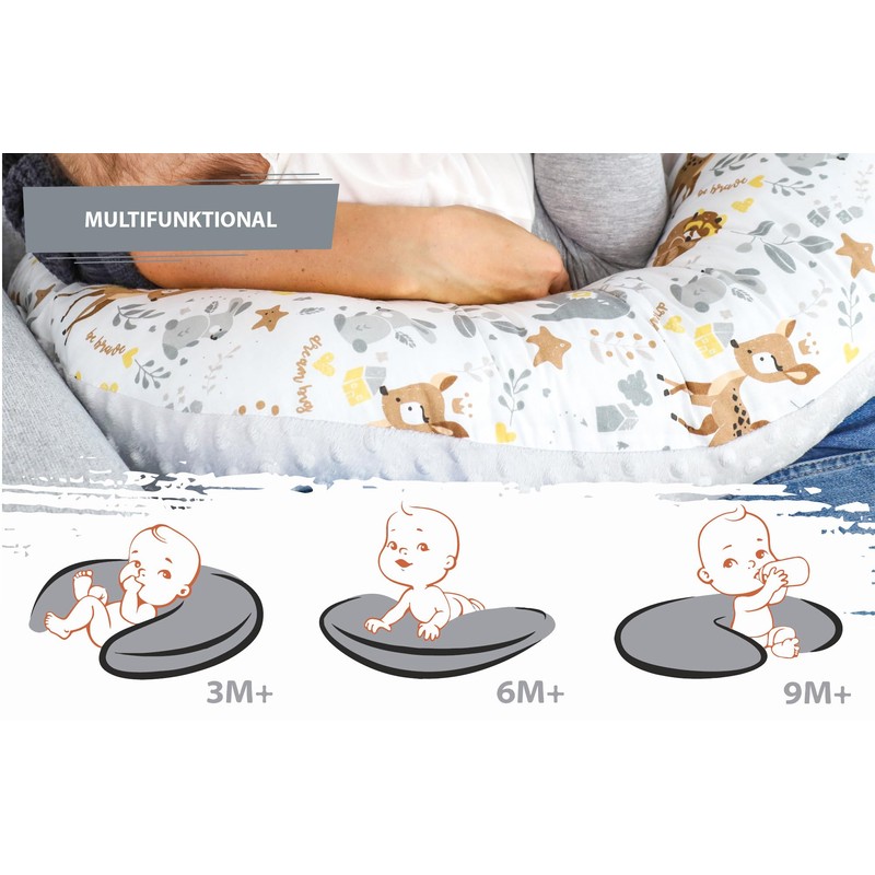 Totsy Baby Nursing Pillow Small Minky 130 x 45 cm