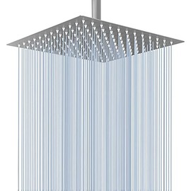 Voolan Cabezal de Ducha de Lluvia - Cabezal de Ducha de Lluvia Grande de Alto Flujo Hecho de Acero Inoxidable 304 - Reemplazo Perfecto Para Su Cabezal