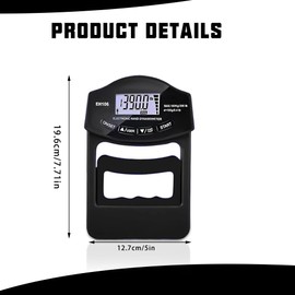 XPJBKC Grip Strength Tester, 396lb/180kg Hand Grip Dynamometer, Multipurpose Digital Forearm Strengthener Force Measurement Tool, Portable Hand Strengthener for Fitness Sport Accessories