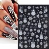 8 Sheets Christmas Nail Art Stickers for Nails Art 3D