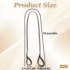 QFGasre 4pcs Sport Hair Ties for Women Damages-Frees Ponys Tail Wraps Spiral Tie Tails Elastic Ties for Gym Swimming Riding Workouts 30 Inch Length