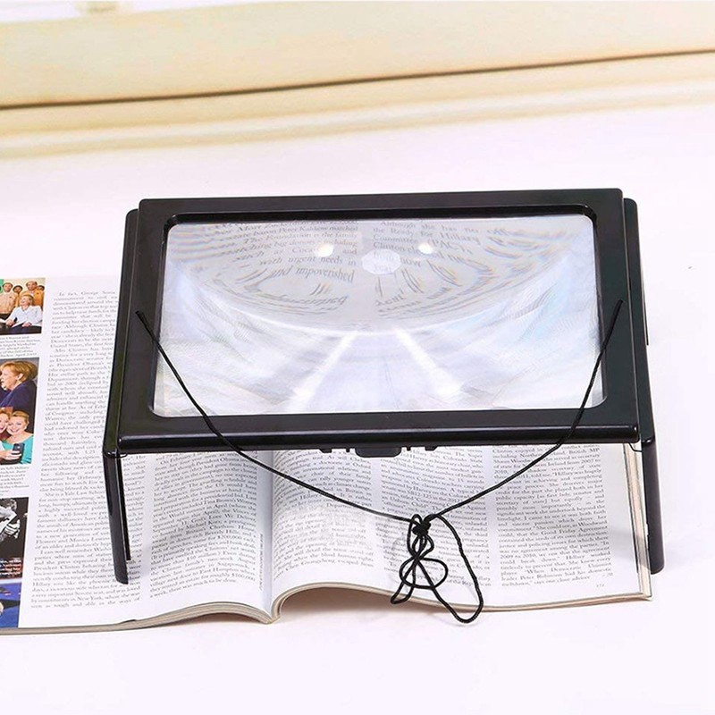 Reading Magnifying Glass 3X Foldable Hands Free Large Page Magnifier