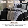 Stratford Park Black and Silver Comforter Set California King Size,Elegant