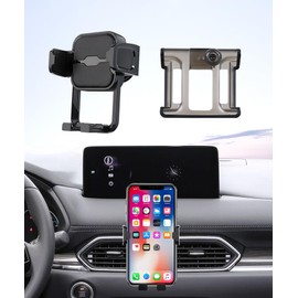 Masergogo Car Phone Holder for 2017-2025 Mazda CX-5 Auto Accessories Navigation Bracket Interior Decoration Mobile Cell Phone Mount, 360° Rotation