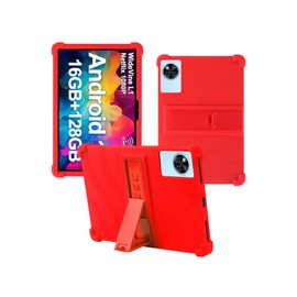 Case for Doogee U11 Android 15 Tablets, 11 Inch Tablet 2025- Soft Silicone Shock Proof Lightweight Stand Rubber Shell Protective Cover,Kids Friendly Soft Silicone Adjustable Stand Cover,RED