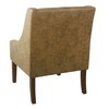HomePop Modern Swoop Arm Accent Chair - Distressed Brown Faux