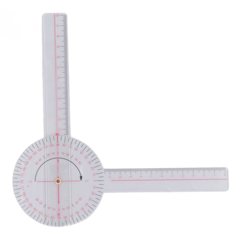 Orthopaedic Use Goniometer 360° Physical Therapy Angle Protractor Ruler for