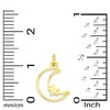 Solid 10k/14k Gold Crescent Moon and Star Charm, Fine Jewelry