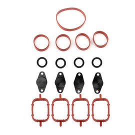 4x22mm Engine Swirl Flaps Delete Blanking Plug with Rubber Gaskets Fit for E46 320d/318d(Black)