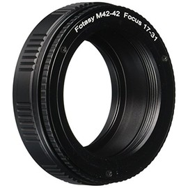 Fotasy 17-31mm M42 to M42 Lens Macro Helicord Adapter, 42mm Focusing Helicoid Extention Tube, 17mm to 31mm, 14mm Max Movement, fits M42 Screw Mount Lens