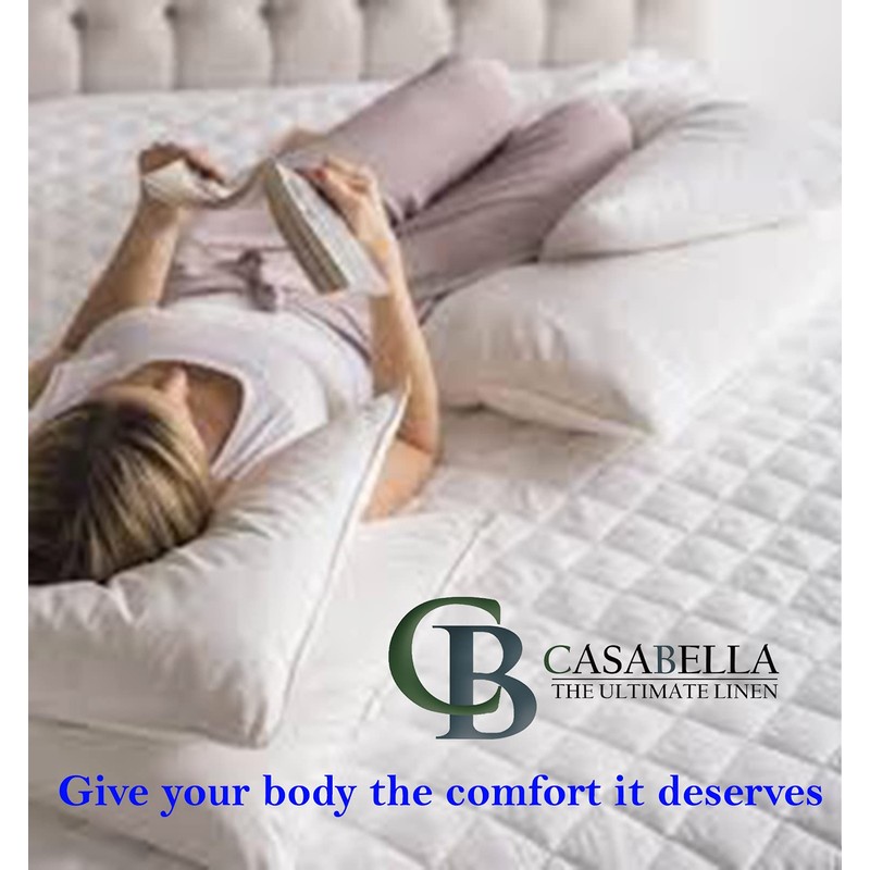 Casabella Extra Deep Quilted Matress Protector 12" Fitted Bed Cover