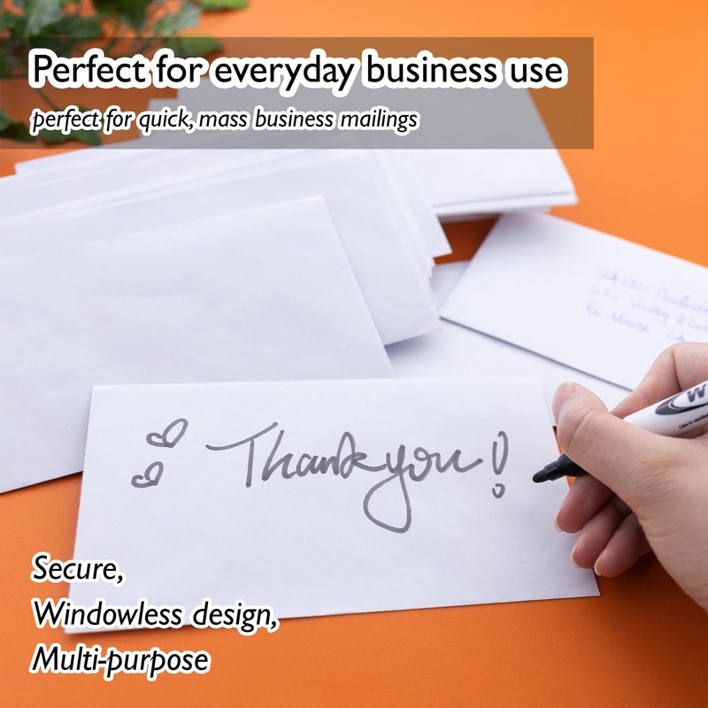 BAZIC Security Envelope Gummed Seal 3 5/8" x 6 1/2"