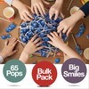 Blue Raspberry Lollipops – 65 Count Bulk Candy Pack, Individually
