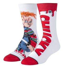 Odd Sox メンズ ストレートニット クルーソックス - Chuckys Revenge