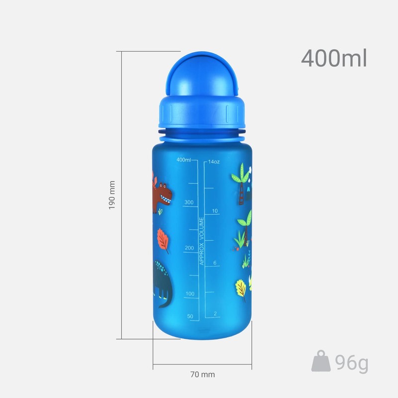 LittleLife Children's Water Bottle With Easy-Access Lid & Straw,Blue,400ml