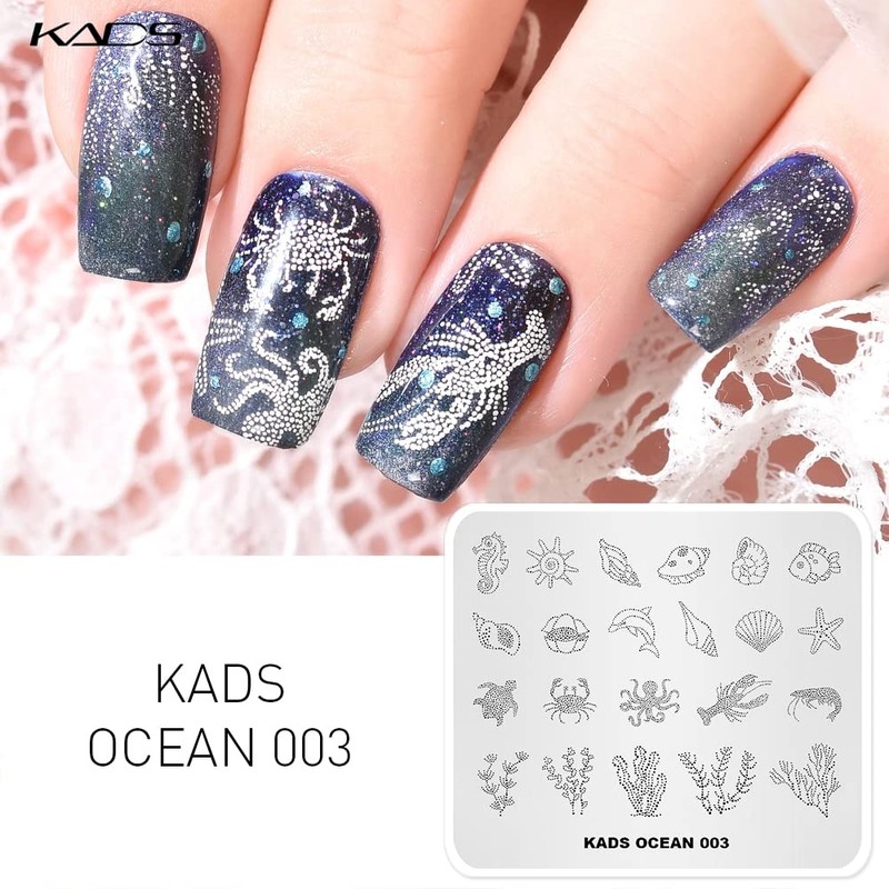 KADS Nail Art Stamp Plate - Ocean Sea Mermaid Series