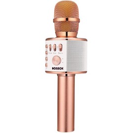 Unbranded Micrófono Q37, Rose gold - Wireless Bluetooth Karaoke Microphone