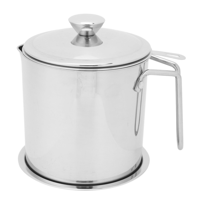 Grease Container 304 Stainless Steel Dustproof Large Capacity Fine Strainer