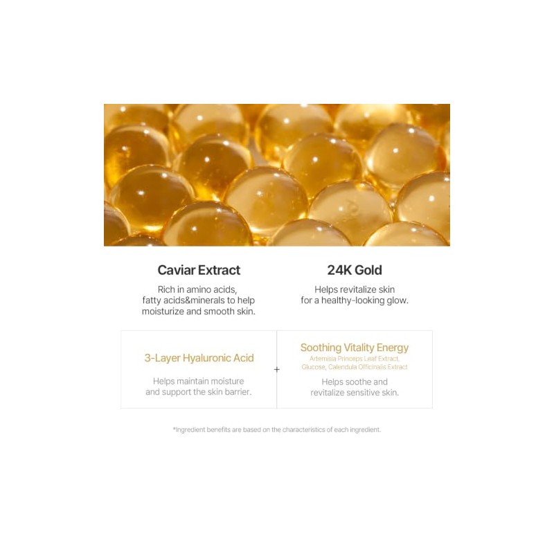 JMsolution Mascarilla Nutritiva Active Golden Caviar - Mascarilla Facial Coreana