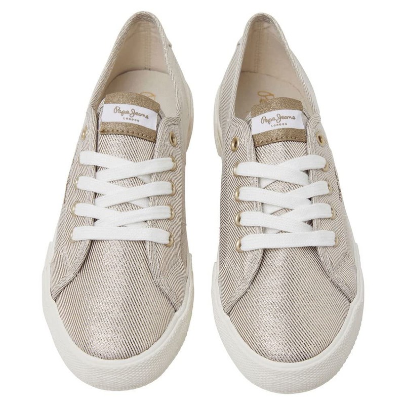 Pepe Jeans Women's Brady Party W Trainers, Yellow gold