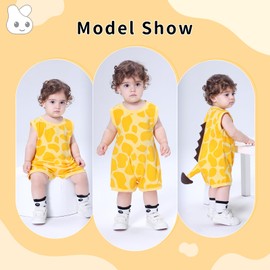 Tolo Rabbit Boys And Girls Summer Sleeveless Jumpsuit Infant Cartoon Animal Style Clothing Toddler Cute Jumpsuit