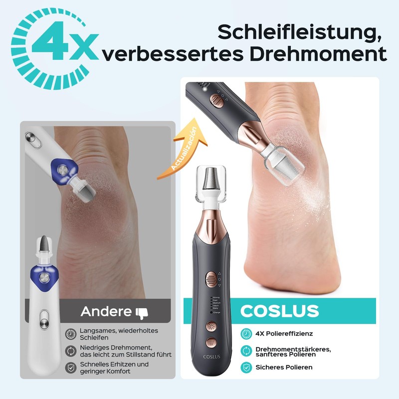 Coslus C43 Professional Electric Nail Cutter Set for Toenails