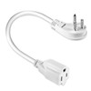 1875W Short Extension Cord,15A Flat Plug Heavy Duty Extension Cord,