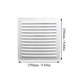 SEIWEI Multi-Function Aluminum Gable Vent, Aluminum Alloy Wall Vents Attic Vent Stylish Design Return Air Grill for Indoor & Outdoor Use, Including Screws (250 * 250mm, Pack of 2)