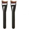 2Pcs Makeup Brush,Ultra Thin Foundation Brush Liquid Cream Flawless Powder,Flat