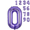 40 Inch Number 0 Balloons Big Purple Number Helium Foil