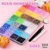 30000Pcs Bedazzling Kit with Rhinestones, 28 Colors 3mm Flatback Resin