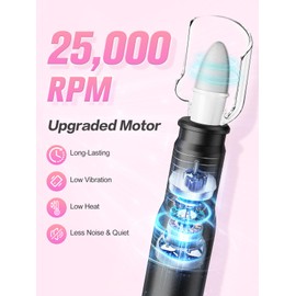 Subay Professional Manicure Pedicure Kit, Electric Nail Drill Set with LED Display, 25000RPM, 11-Piece Attachments Plus 20 Sanding Bands, Nail Grinder Tool for Women Men Baby Pets (4.Black)