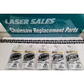 Laser 24" Chainsaw Chain .3/8 x .050 x 84DL. Fits Husqvarna, Stihl Saws. 6-pack