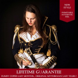 Mythrojan Nautical Brass Mini Telescope with Wooden Box Spyglass Pocket Pirate Gift - 9", Natural