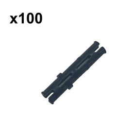 TECHNIK Pins Clamping Blocks, Pack of 100, Size 3L with Friction, Black, Compatible with All Standard Manufacturers, Gobricks, Blue Pins 6558, Easy to Replace with Matching Colours