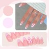 Goiern 24 Pcs French Tip Press on Nails Süßes Acryl