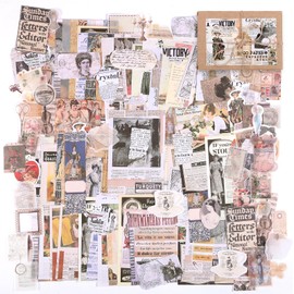 LIHAO 200PCS Vintage Scrapbook Paper Journaling Supplies Scrapbooking Material Paper Set Nature Collection Set
