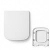Minsha MinS03 square toilet seat, glossy finish, designed for 16.5”L