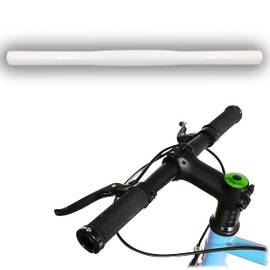 LOEVELOSI SingleSpeed Handlebar Flat White 38 cm Short Aluminium Flatbar Handlebar for Fixie Single Speed Bikes Bicycle Handlebar Straight Fixy Handlebar