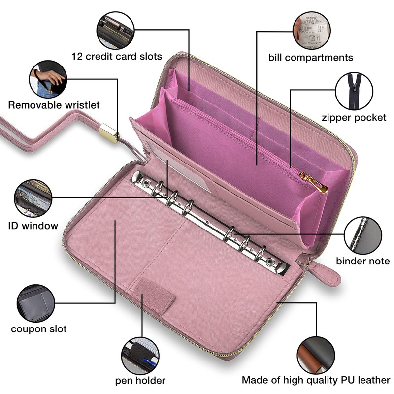 Cash Envelope Wallet All in One Budget System with 12x