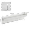 MyGift 6-Hook Wall Mounted White Metal Key Holder with Top