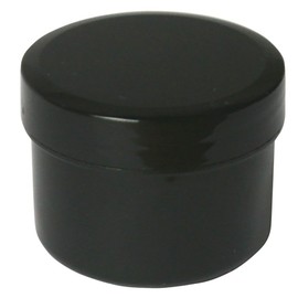 15 ointment containers, cream containers, ointment pot, flat, 35 ml, black, made in Germany