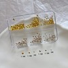 NAIL ANGEL Nail Studs Set, Heart Star Shaped Metallic Studs,