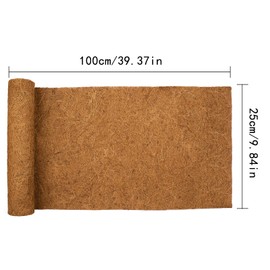 Fengaim Natural Coco Liner Roll, 3 Rolls 1m*0.25m/40" x 10" Coconut Planter Liners, Coco Hanging Basket Liner Coconut Growing Mat Coconut Fibre Matting Liner Roll for Patio Containers Wall Troughs