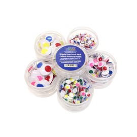 Bright Ideas Mixed Wiggle Eyes for Kids Arts and Crafts, Plastic Googly Eyes for Decoration, DIY Scrapbooking Toy Accessories, 5 Mixed Sizes, Assorted Caddy Stack of 560 Pieces Assorted Colours
