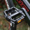 KONG Bicycle Pedals Flat Pedals with Reflector 9/16" Aluminum Black