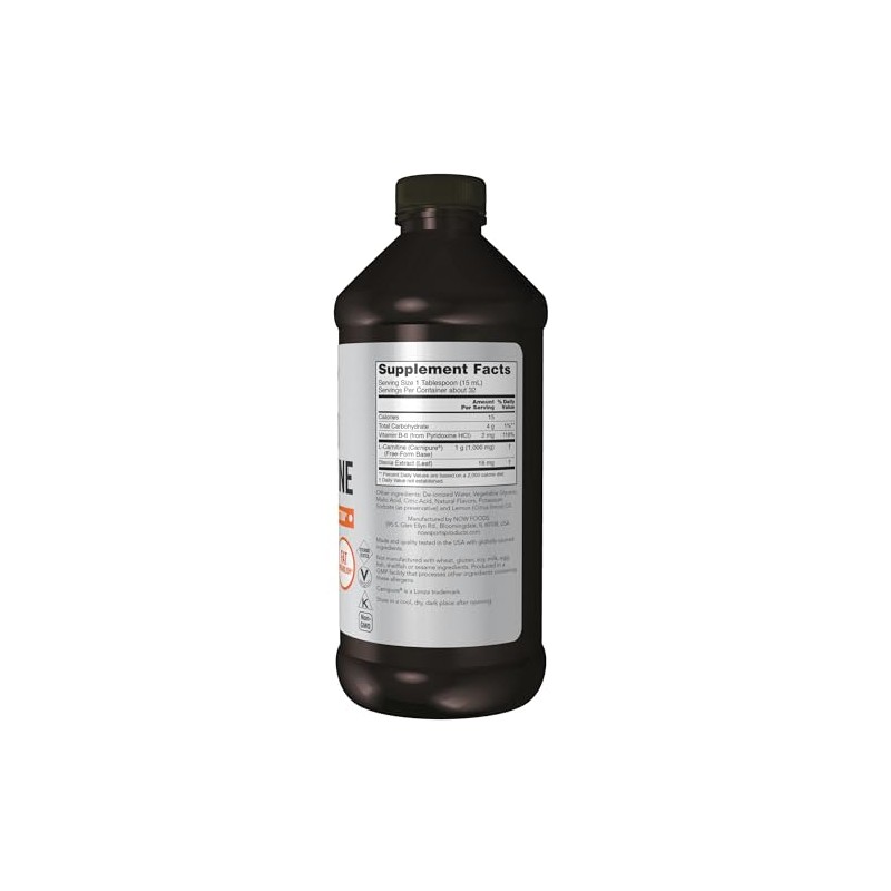 NOW Sports L-Carnitine Liquid 1000 mg, Citrus, 16-Ounce