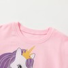 HILEELANG Toddler Girl Sweatshirts Purple Unicorn Graphic Cotton Crewneck Pullover