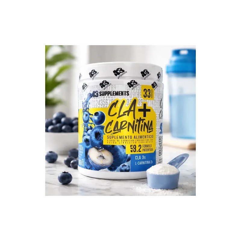 Suplemento Cla Carnitina 333gr Servicios Supplements Sabor Mora Azul