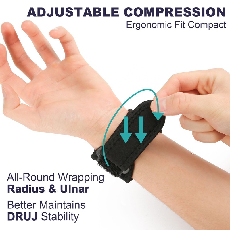 KINBOM 2pcs Bullseye Brace Wrist Band, Adjustable Wrist Brace for
